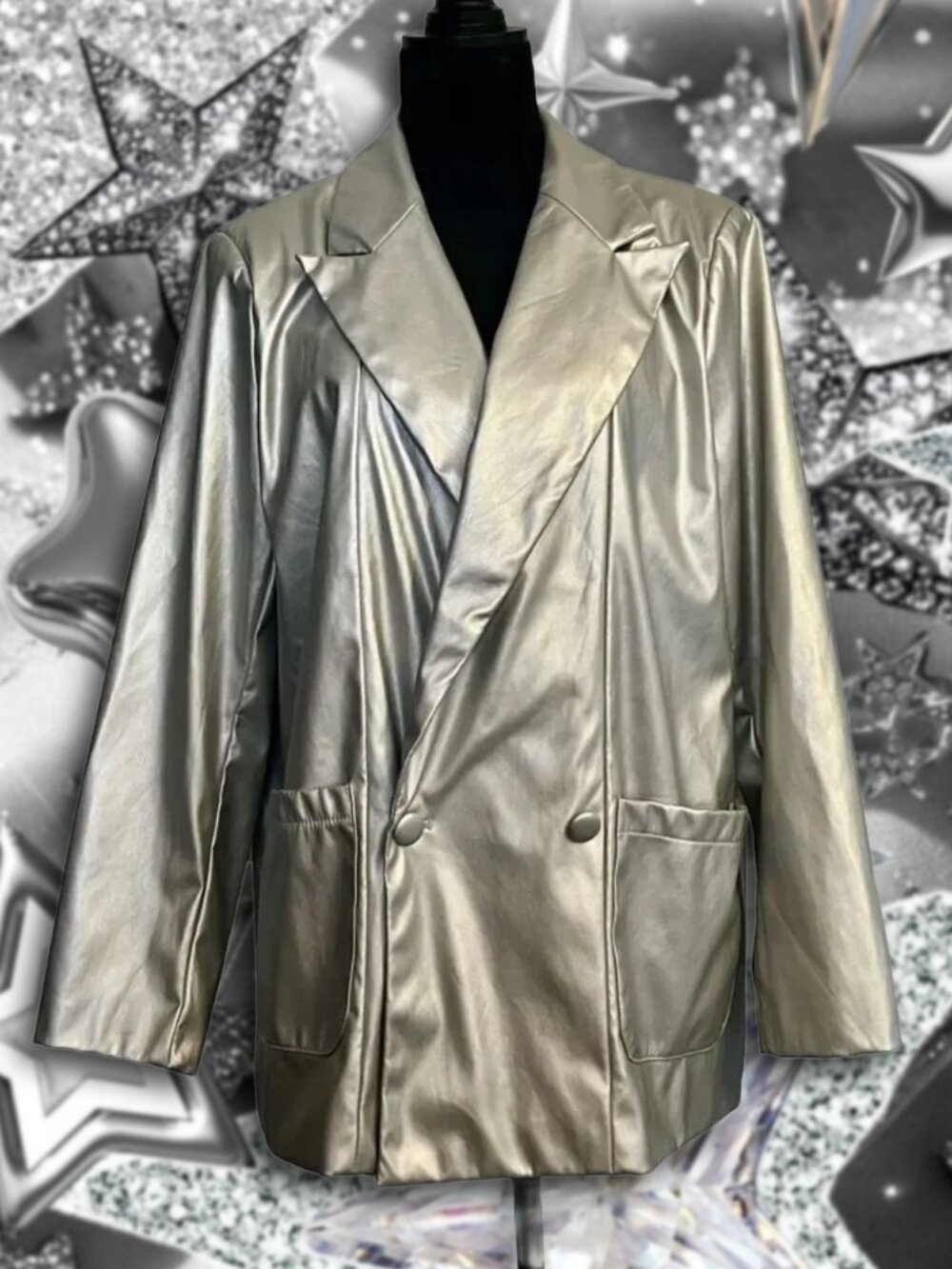 ASOS Leather Look Oversized Blazer